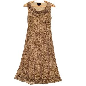 Ann Taylor Cheetah Print Long Dress Sz 6